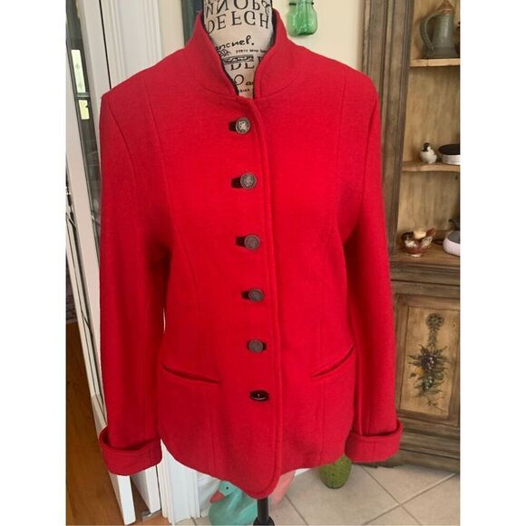 Vintage Venario Boiled Wool Red Jacket - Picture 1 of 7